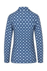 Swing out Sister Olivia Roll Neck in Twilight Blue & Chambray Blue