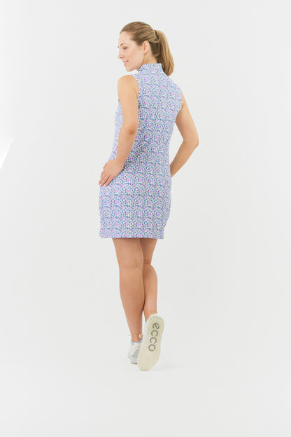 Pure Miley Sleeveless Golf Dress in Over Eighteen Print