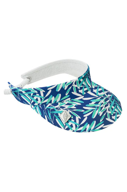 Arielle Telephone Wire Visor in Floating Palms Yale