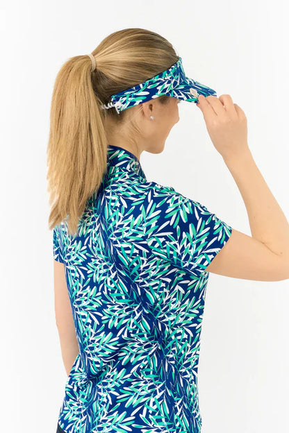 Arielle Telephone Wire Visor in Floating Palms Yale
