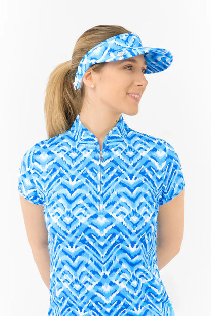 Arielle Telephone Wire Visor in Santorini Skies