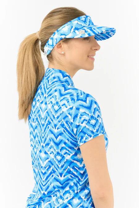 Arielle Telephone Wire Visor in Santorini Skies
