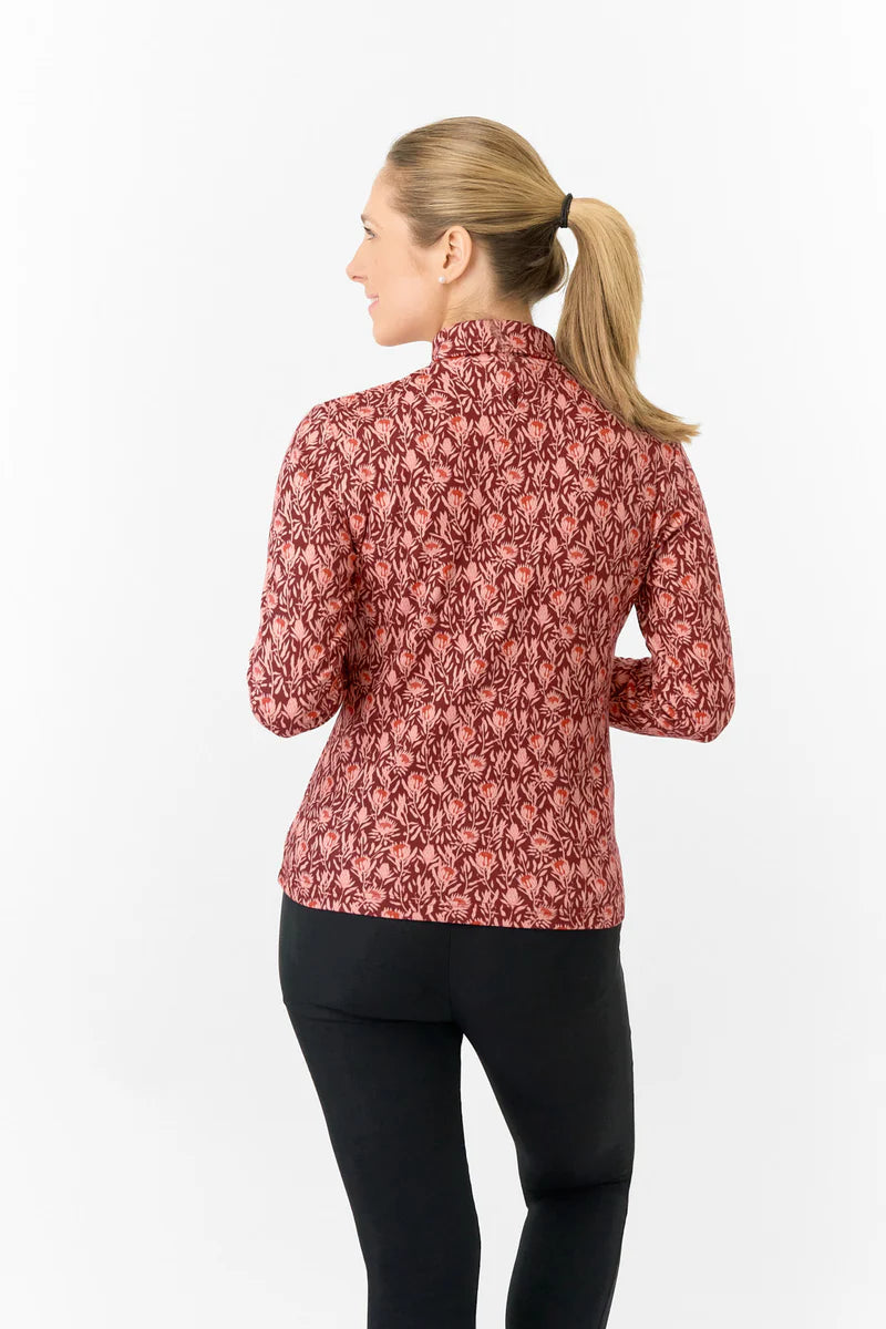 Pure ladies Amy Roll Neck in Perennial Field Print