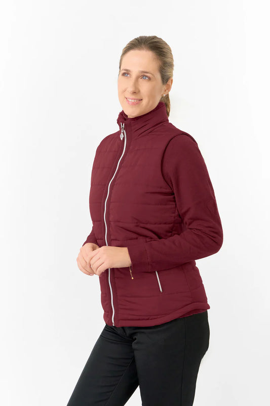 Pure Golf Ladies Hemisphere Gilet in Merlot