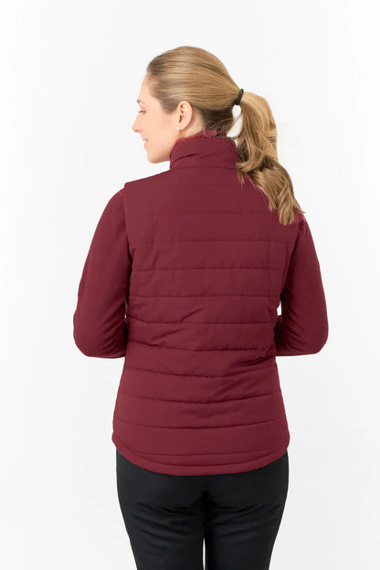 Pure Golf Ladies Hemisphere Gilet in Merlot