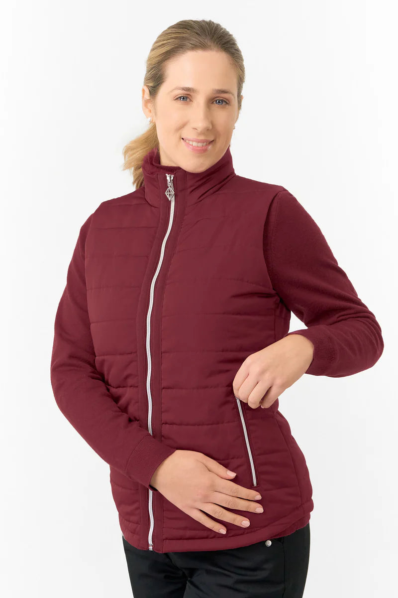Pure Golf Ladies Hemisphere Gilet in Merlot