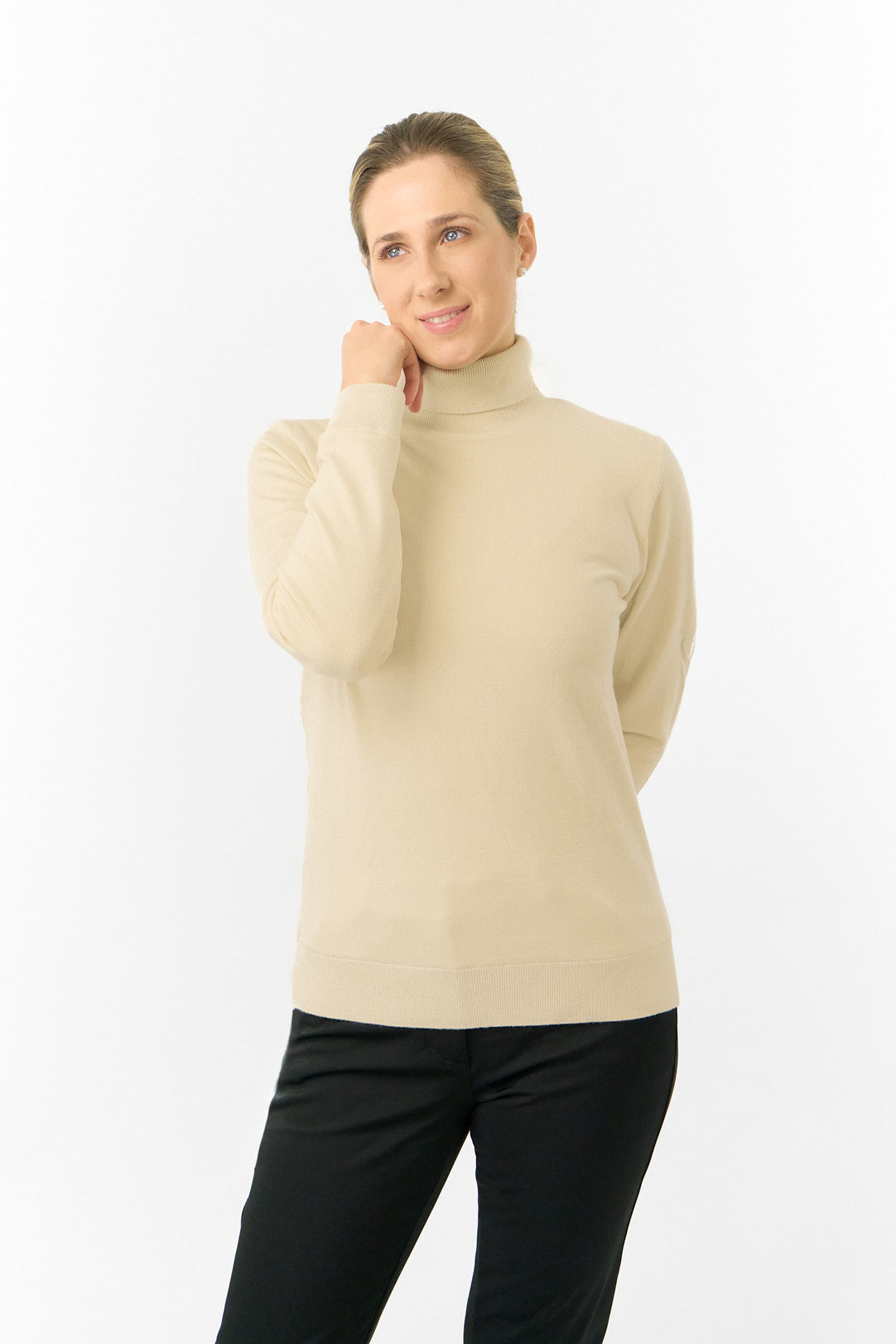 Pure Glow Roll Neck Champagne