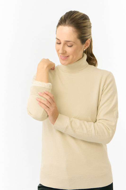 Pure Glow Roll Neck Champagne