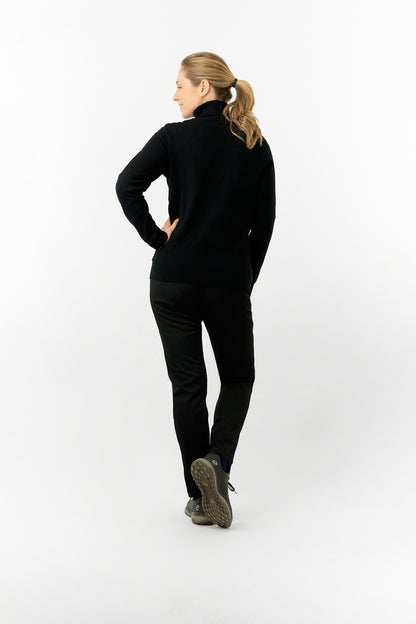 Pure Glow Roll Neck in Classic Black