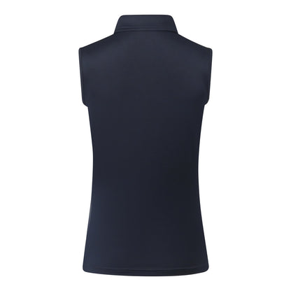 Pure Thrive Sleeveless Polo Shirt in Navy