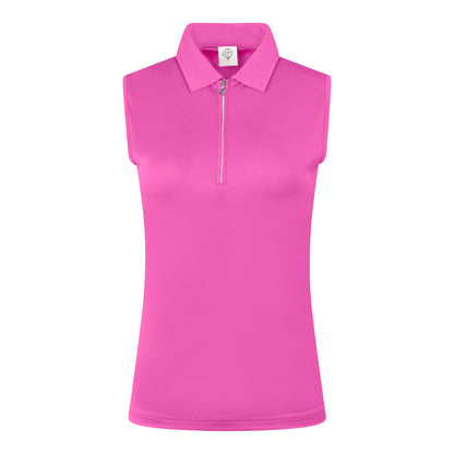 Pure Thrive Sleeveless Polo Shirt in Azalea