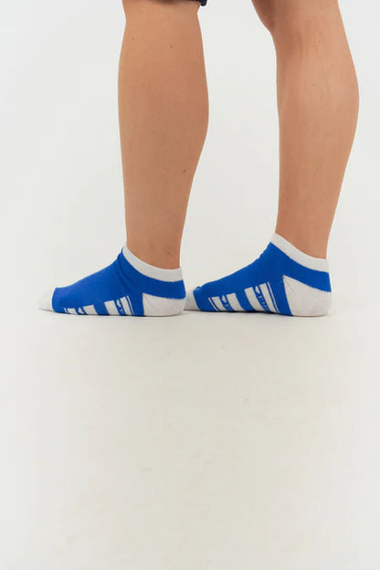 Pure Ladies 2 Pack of Trainer Socks in Lilac/Royal Blue/Purple