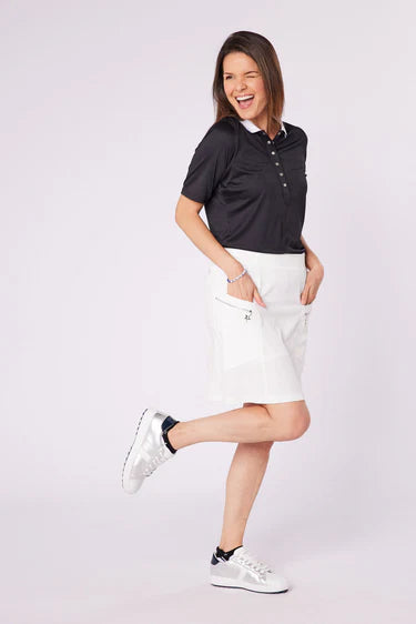 Swing out Sister Lulu Lightweight White Pull on Skort