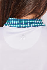 Swing Out Sister Zest Sleeveless Pique Polo in Aquatic Awe