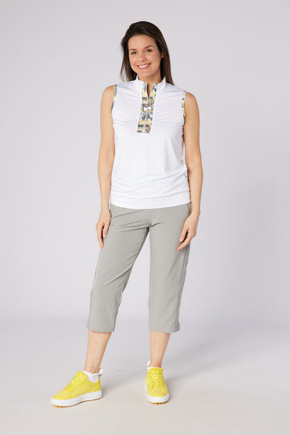 Swing out Sister Oasis Sleeveless Polo in Indian Dawn Print