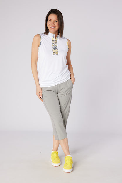 Swing out Sister Oasis Sleeveless Polo in Indian Dawn Print
