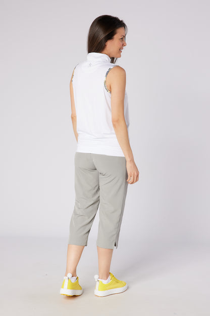 Swing out Sister Oasis Sleeveless Polo in Indian Dawn Print