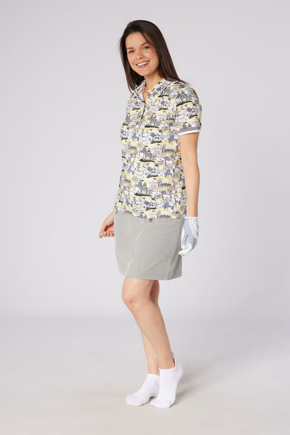 Swing out Sister Dior Elite Cap Sleeve Polo in Indian Dawn