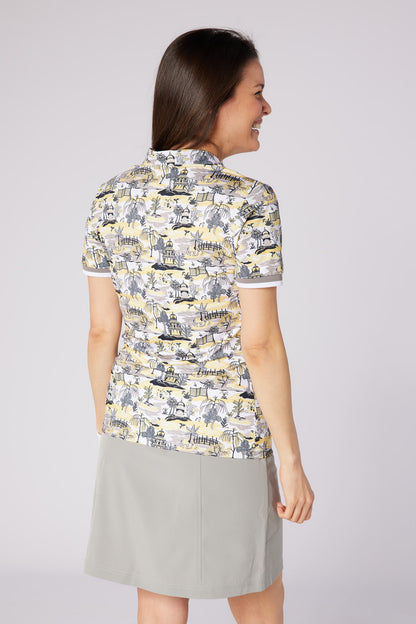 Swing out Sister Dior Elite Cap Sleeve Polo in Indian Dawn