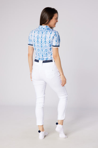 Swing out Sister Dior Elite Cap Sleeve Polo in  Neptune's Breath