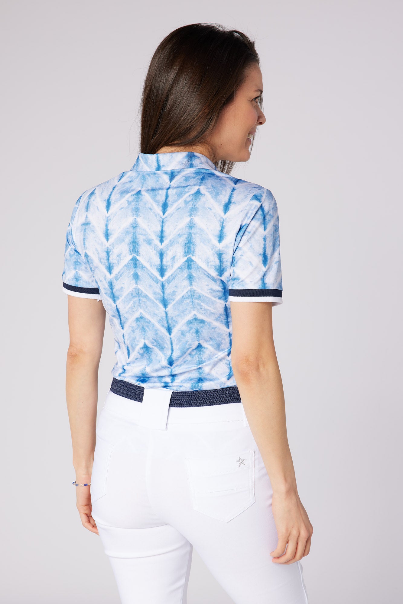 Swing out Sister Dior Elite Cap Sleeve Polo in  Neptune's Breath