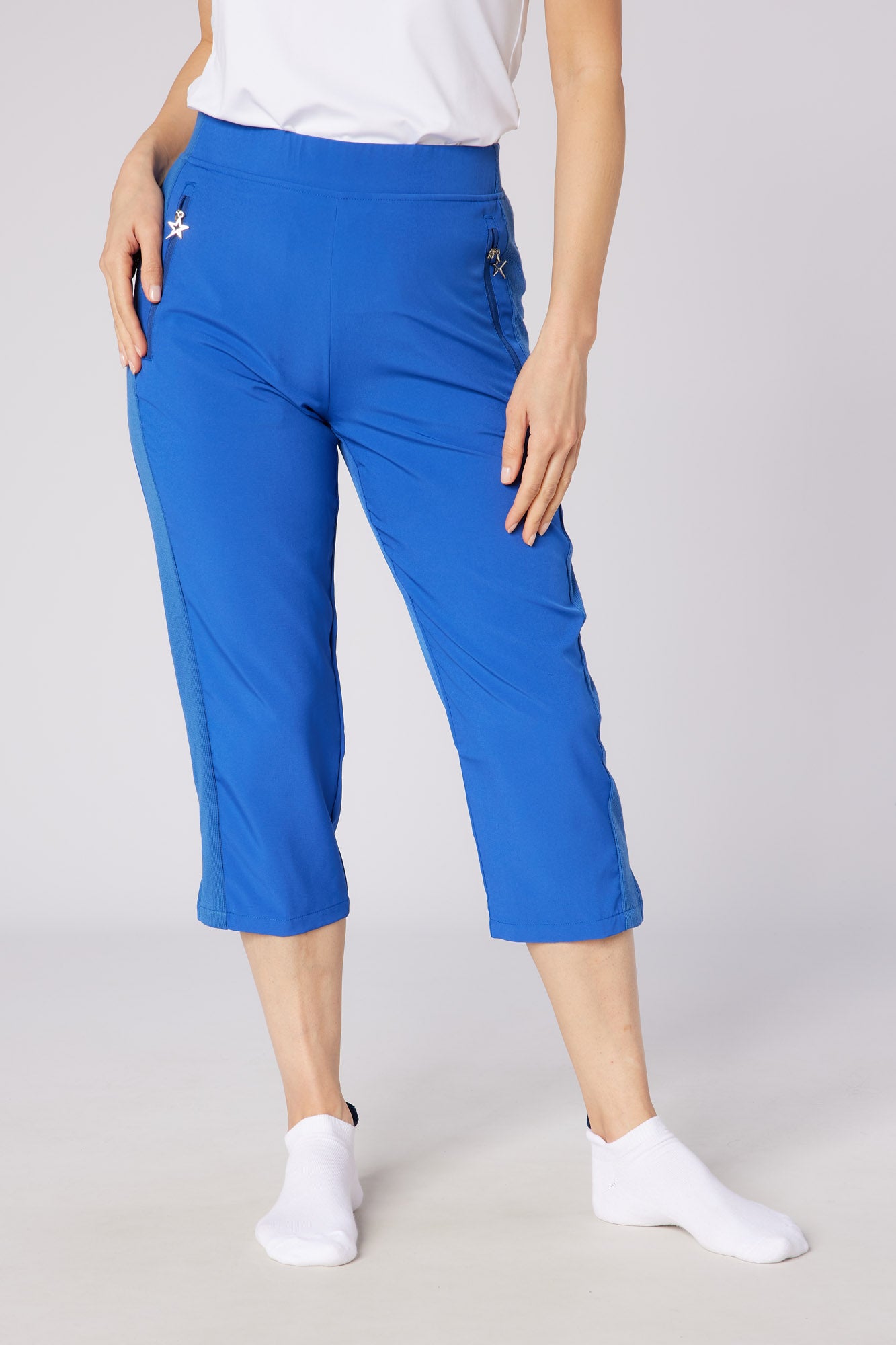 Swing out Sister Rita Lightweight Capri in True Blue