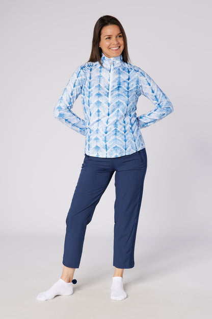 Swing out Sister Sunshine 1/4 Zip Midlayer in Neptune's Breath