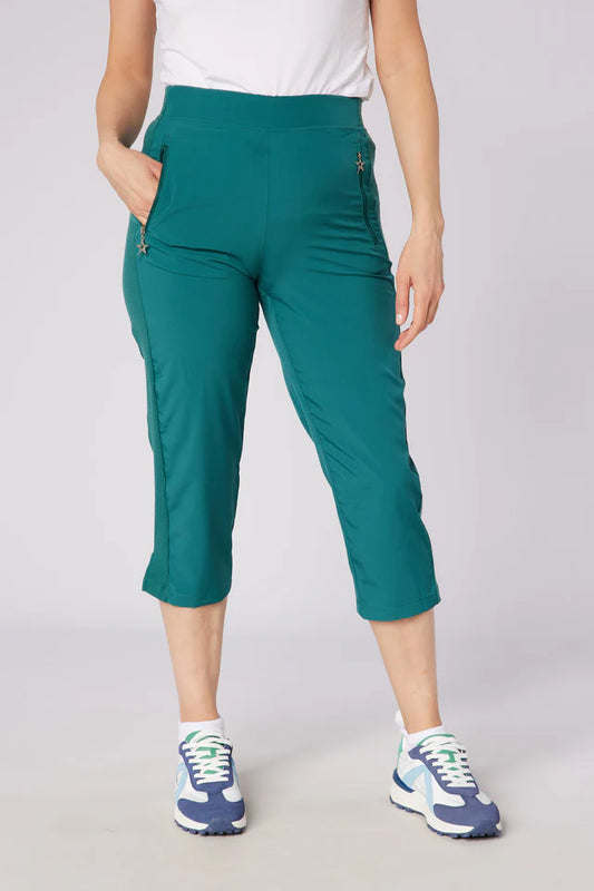 Swing out Sister Rita Lightweight Capri in Tidepool