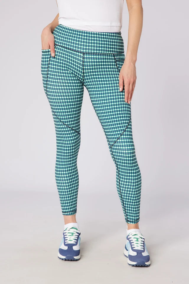 Swing out Sister Mandy Full Stretch Leggings in Aquatic Awe