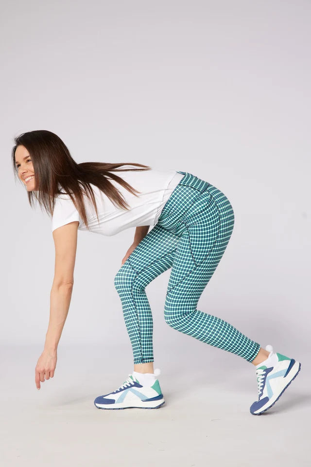 Swing out Sister Mandy Full Stretch Leggings in Aquatic Awe