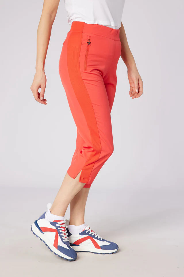 Swing out Sister Rita Lightweight Capri in Coral
