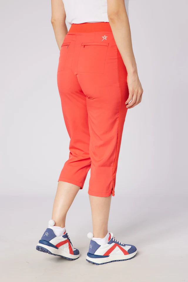 Swing out Sister Rita Lightweight Capri in Coral