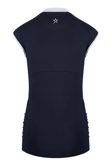 Swing Out Sister Alice Sleeveless Navy Polo Top