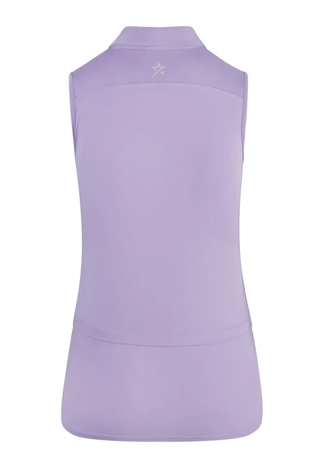 Swing Out Sister Sleeveless Amelia Polo Top in Lavender