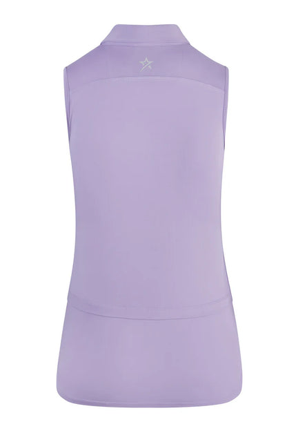 Swing Out Sister Sleeveless Amelia Polo Top in Lavender