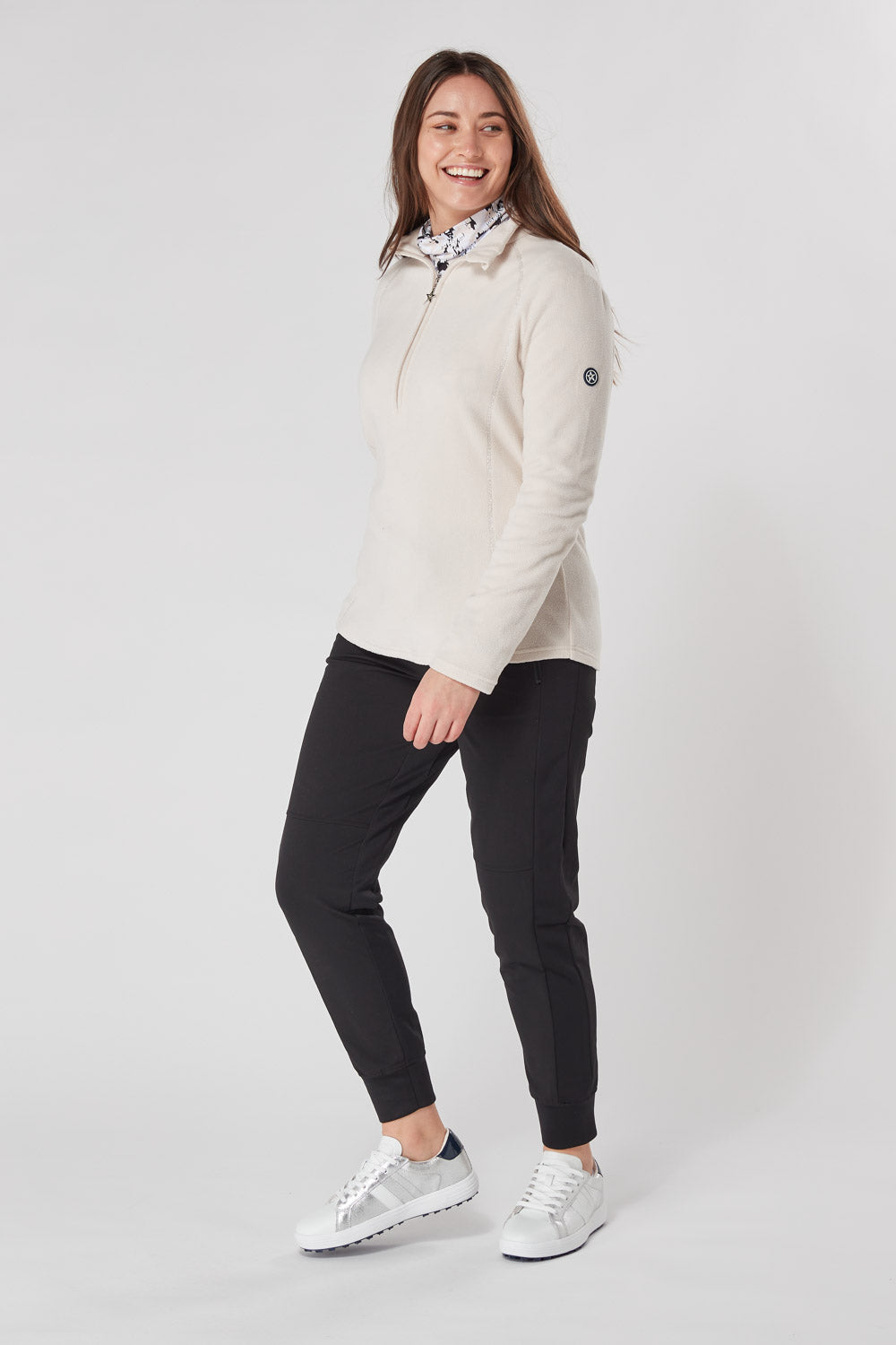 Swing out Sister Bonny  Fleece 1/4 Zip Bleached Sand