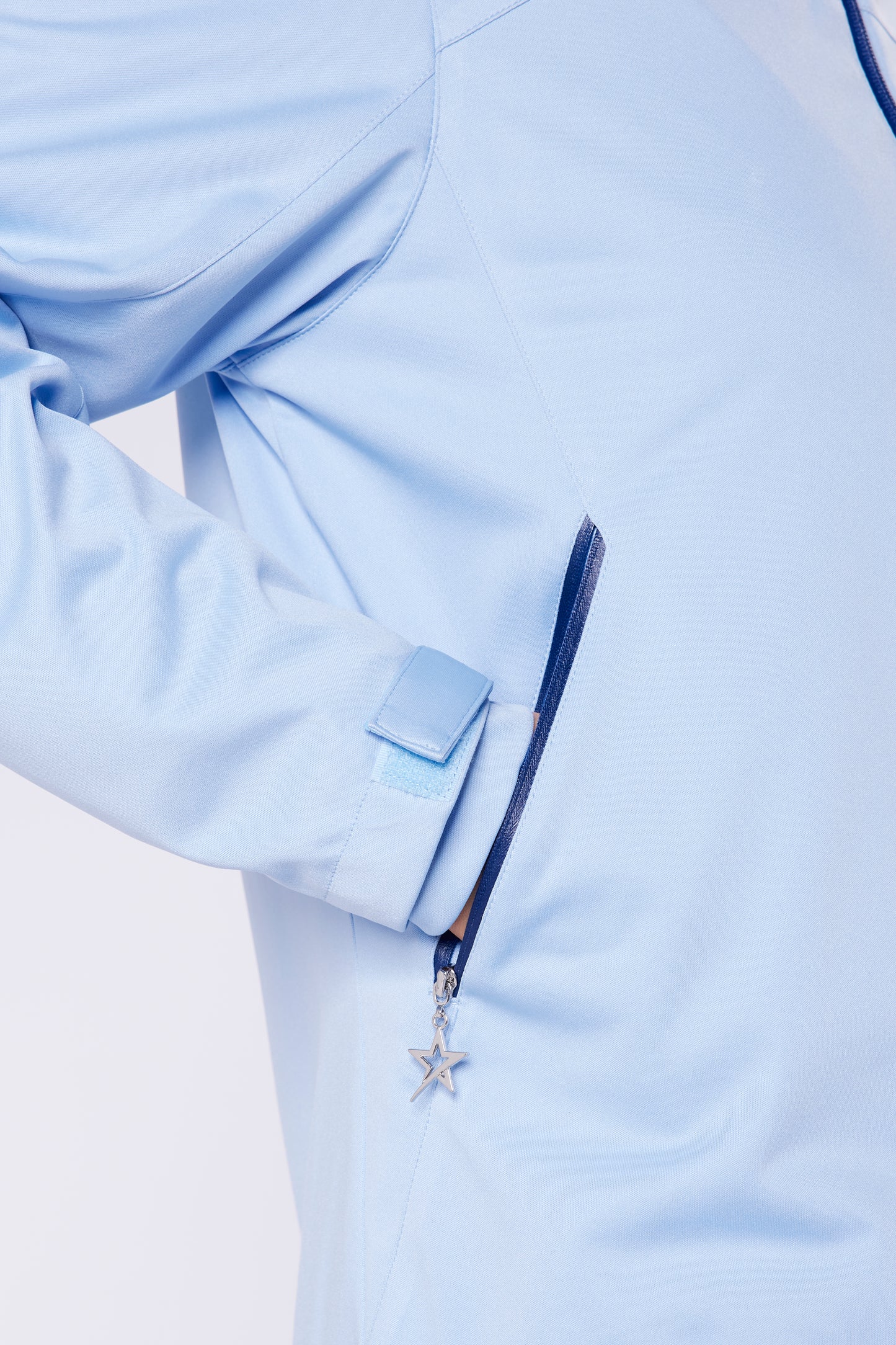 Swing out Sister Katherine Storm Jacket in Chambray Blue