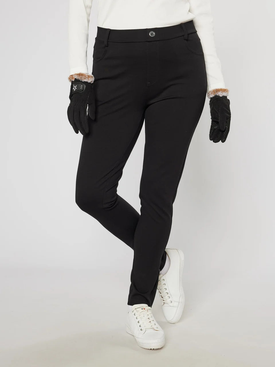 Swing Out Sister Tanya Fashion Trousers In Pitch Black