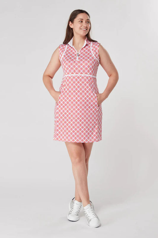 Swing out Sister Jane Sleeveless Dress in Lush Pink