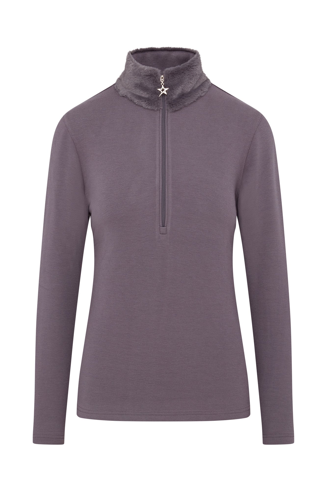 Swing out Sister Faux Fur Midlayer in Ultimate Grey