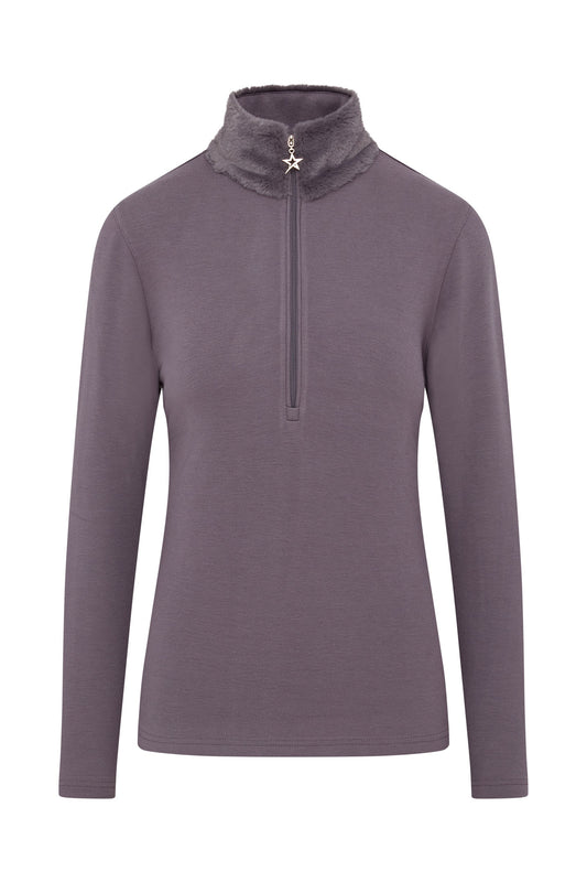 Swing out Sister Faux Fur Midlayer in Ultimate Grey