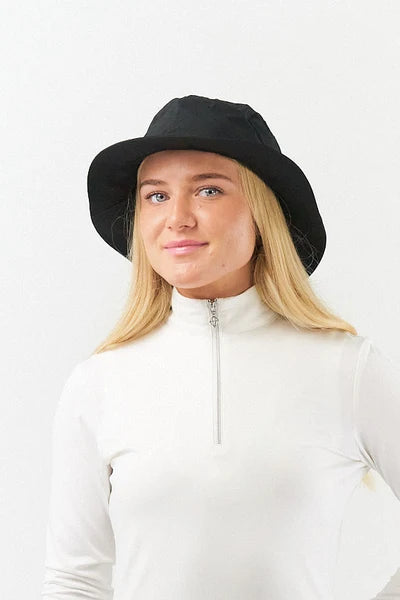 Ladies Golf Waterproof Mesh Lined Rain Hat Black