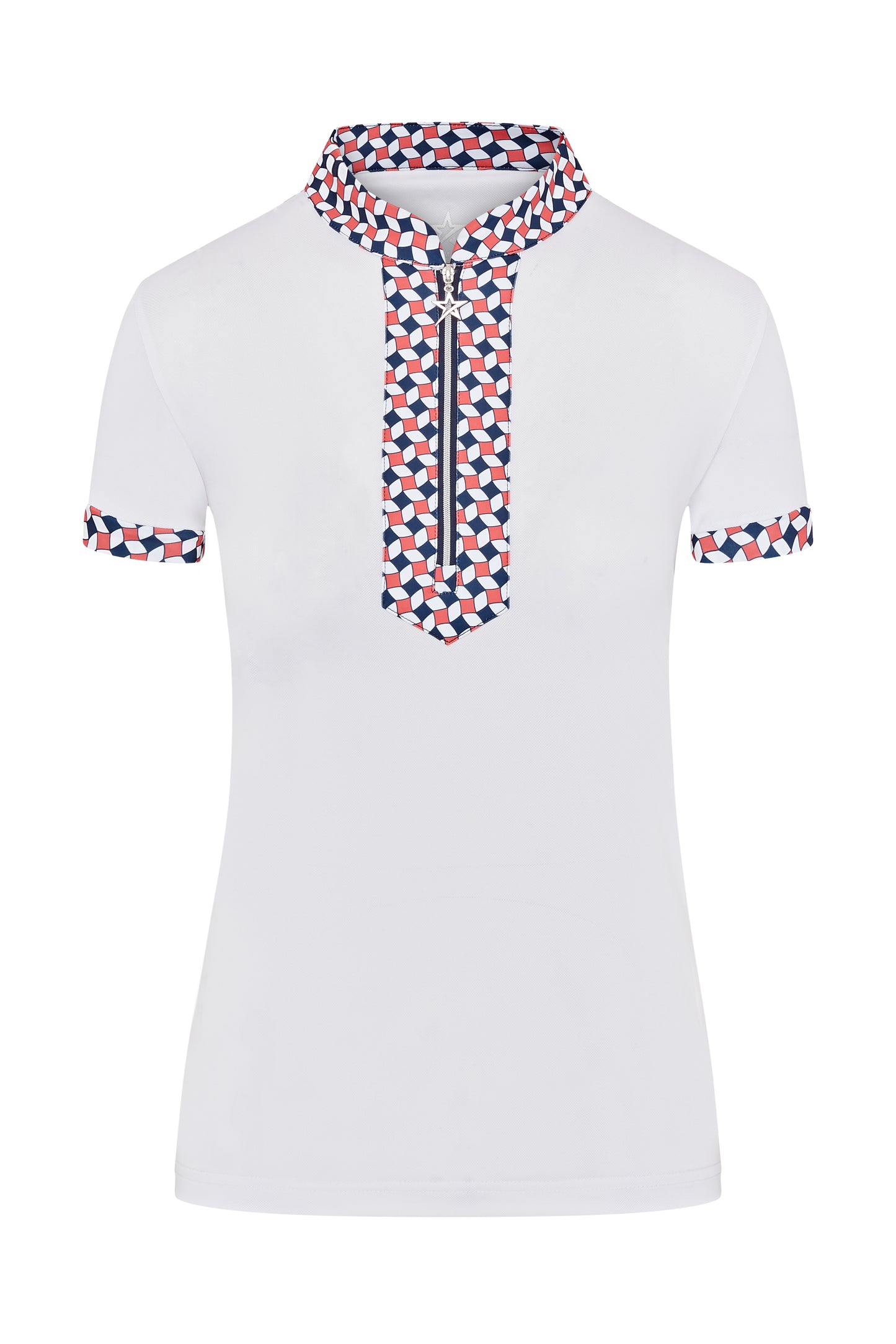 Swing out Sister Zest Pique Pattern Cap Sleeve Polo in Jumping Beans