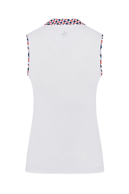 Swing Out Sister Zest Sleeveless Pique Polo in Jumping Beans