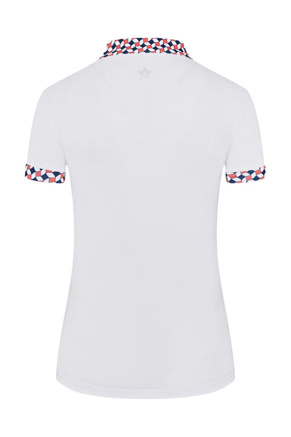 Swing out Sister Zest Pique Pattern Cap Sleeve Polo in Jumping Beans