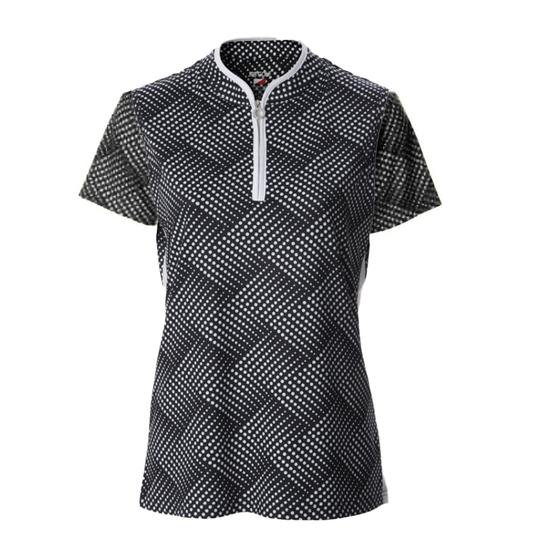JRB Navy/White Spot Short Sleeve Polo Top