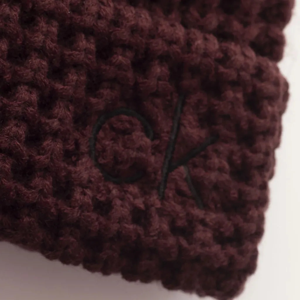 Calvin Klein Burgundy Bobble Hat
