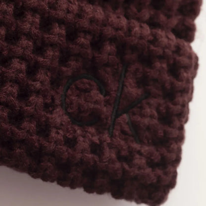 Calvin Klein Burgundy Bobble Hat