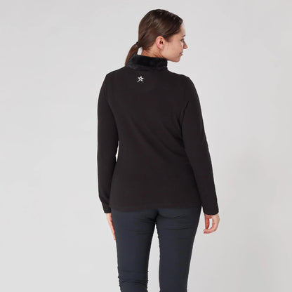 Swing out Sister Faux Fur Midlayer in Pearl Black