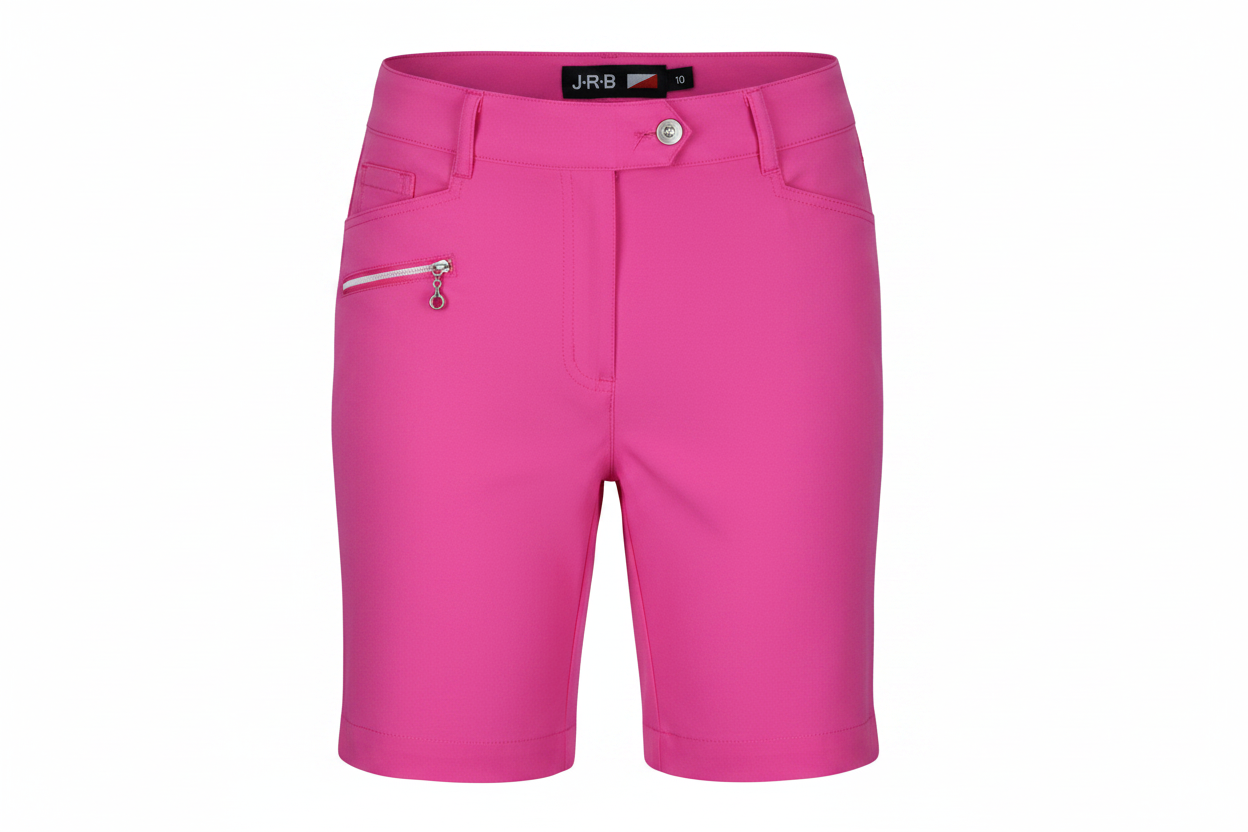 JRB Golf Shorts Fuchsia Pink Flat Lay